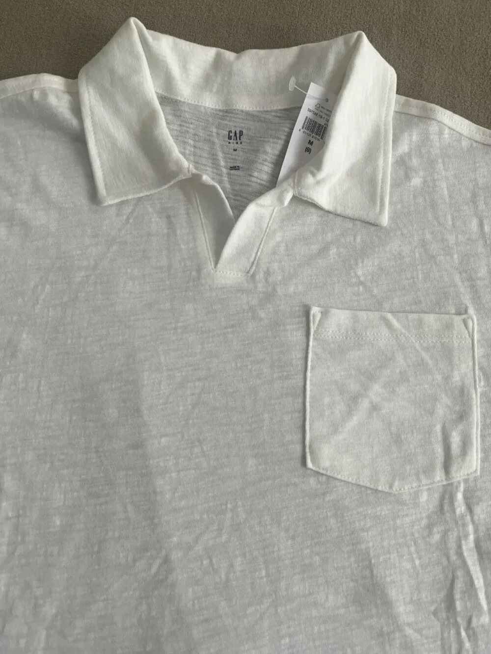 Gap Kids Boys White T-shirt Short Sleeves Size M 8 NWT